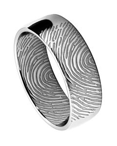 Wedding Ring with Finger print Laser Engraving