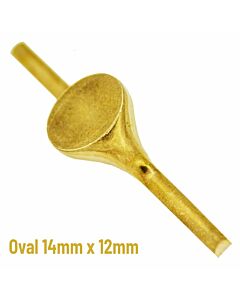 18ct Yellow Gold Oval signet 14mm x 12mm | Unfinished signet stamping