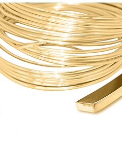 9ct Yellow Gold Rectangular Wire for jewellery making