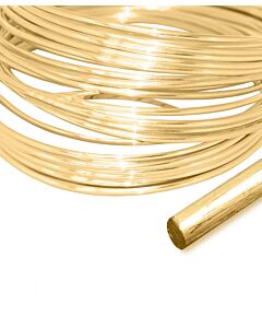 9ct Yellow Gold round wire for jewellery making