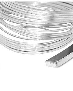 Silver Rectangular Wire 6.00 x 2.00 mm AgAIN Silver recycled from medical X-Ray film