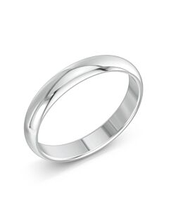 D Shape Sterling Silver Wedding Rings