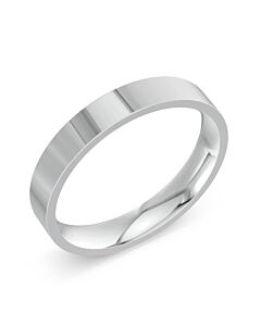 Flat Court Sterling Silver Wedding Rings