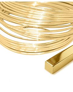 22ct Yellow Gold Square Wire 3.00mm