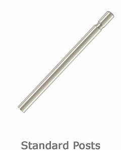 SMO 9ct  White Gold Earring Posts | Length 10mm, Thickness 0.80mm, Groove 0.73mm