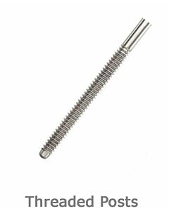 18ct White Gold Threaded Earring Posts Pin