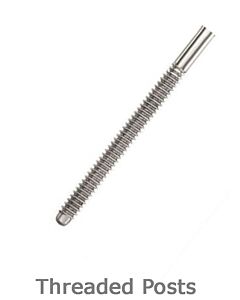 Platinum Threaded Earring Posts Pin