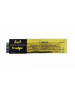 GOLD SHARK SWISS SAWBLADES, SIZE 6/0,   0.18mm Thickness, 30 Teeth per cm, TOOLSGSAW6