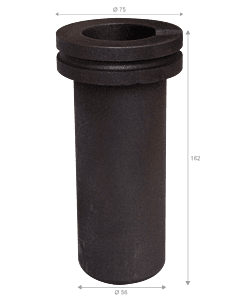 Graficarbo graphite crucible holds 2kg gold