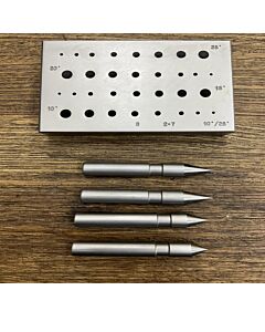 O.M.O Round Bezel Block – 4 Angled Hole Rows (10°, 15°, 20°, 25°) | 2.00–7.00mm