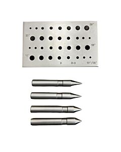 O.M.O Round Bezel Making Block – 10°, 15°, 20° & 25° Angles | Hole Sizes 3.00–8.00mm