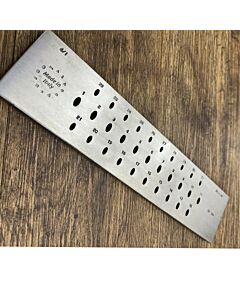 Drawplate, Oval, 31 Holes, 9.00 to 6.00mm