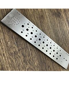 Drawplate, Chamfered Square, 31 Holes, 6.00 to 3.00mm
