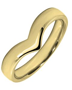 Wedding Ring 3.5mm shaped precious metal ring