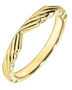 Wedding Ring 2.75mm Diamond Cut Shaped precious metal ring