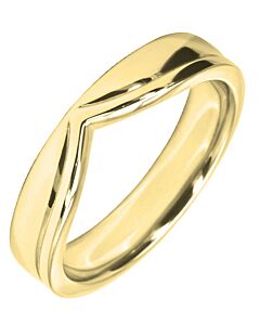 Wedding Ring 4.25mm shaped precious metal ring