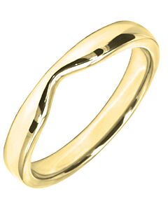 Wedding Ring 3.25mm Shaped precious metal ring