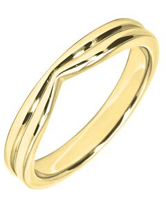 Wedding Ring 3.25mm Shaped precious metal ring