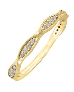 Wedding Ring with diamonds - 2.5mm Section shaped precious metal ring, 0.20ct diamond stones