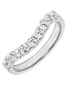 Wedding Ring with 0.50ct, 9 X  2.2mm Diamond stones 3mm Shaped precious metal ring