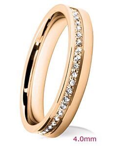 Grain offSet Diamond Wedding Ring: 4mm Court Brilliant Cut Offset Grain | 752B02 752B01 752B00