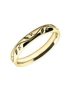 3mm Wedding Ring W7001  Pattern - Laser Engraving Wedding Ring