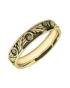 4mm Wedding Ring W7010 Pattern - Laser Engraving Wedding Ring