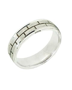 6mm Wedding Ring W7513 Wedding band Men pattern laser engraved