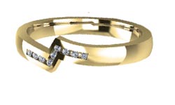shaped wedding rings gold